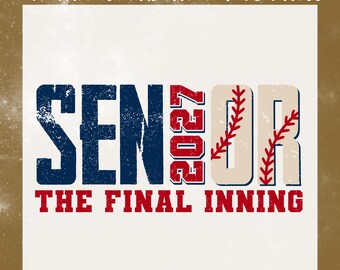Senior 2027 Baseball DTF Transfer, Graduation Ready To Press, Baseball Senior Mom Heat Transfer