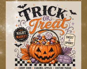 Trick or Treat Dtf, Halloween Ghost,Spooky Season Transfer,Pumpkin Cute Ghost Heat Press, Customized Hallowen Ready To Press,Halloween Witch