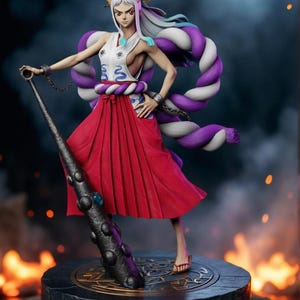 Oni Princess Warrior | Horned Guardian Anime Statue | Collector Display | STL 3D PRINT Files