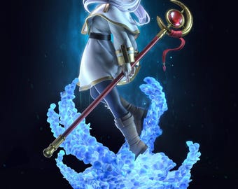 Frieren Arcane Tranquility STL Statue: 3D Print Model (Digital STL File)