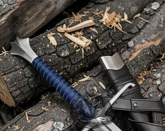 Handgeschmiedetes Langschwert aus Kohlenstoffstahl | Blue Knight Cosplay Display Klinge (40 Inch)