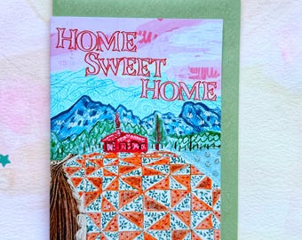 Home Sweet Home Whimsical Greeting Card