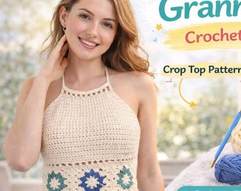 Granny Crop Top Crochet Pattern | Beginner Friendly Summer Festival Blouse (PDF Download)
