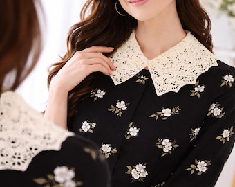 Crochet Lace Collar Pattern | Peter Pan Collar Instructions (PDF Download)