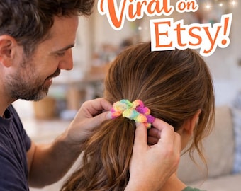 Crochet Scrunchies Pattern – DIY Hair Accessories, Hair Tie (Instant Download)