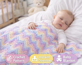 Crochet Baby Blanket Pattern | Beginner Friendly | Shell Stitch | Afghan Pattern | Instant Download PDF