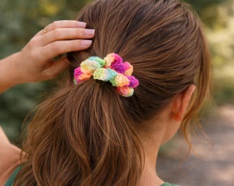 Crochet Scrunchies Pattern – DIY Hair Accessories, Hair Tie (Instant Download)