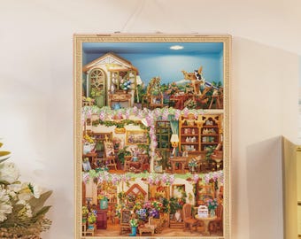 Tonecheer Blossom Time booknook book nook bookshelf puzzle diy
