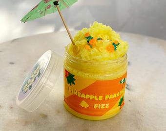 Pineapple Paradise Fizz Slime | Sizzly, Crunchy Foam & Snow fizz (8oz)