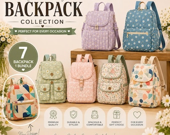 7 Backpack 3 sling Sewing Patterns Bundle,crossbody Backpack Pattern,DIY Bag Sewing Tutorial,Quilted Backpck Pattern,Travel Backpack Pattern