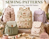 5 Backpack Sewing Patterns Bundle PDF,crossbody Backpack Pattern, DIY Bag Sewing Tutorial, Quilted Backpack Pattern, Travel Backpack Pattern