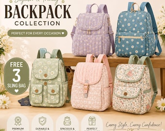 5 Backpack Sewing Patterns Bundle PDF,crossbody Backpack Pattern, DIY Bag Sewing Tutorial, Quilted Backpack Pattern, Travel Backpack Pattern