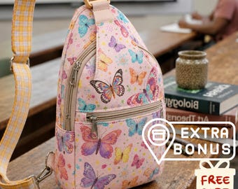 Sling Bag Sewing Pattern PDF | Beginner Crossbody Bag Tutorial | Easy Small Backpack Pattern| DIY Zipper Bag Easy Sling Bag Instant Download