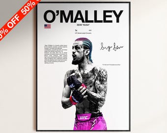 Sean OMalley-poster, UFC-muurafdruk, MMA-muurafdruk, Fighter-poster, sportschoolposter, UFC-fan kamerdecoratie, cadeau voor hem, ufc-kampioen