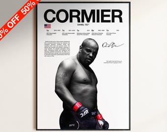 Daniel DC Cormier Poster, UFC Wall Print, MMA Digital Download, Fighter Poster, Gym Poster, ufc Fan Room Decor, Gift for Him, ufc Champion