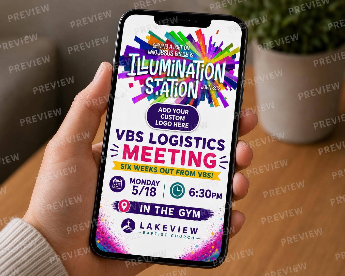 Vbs Layout Editable Editable VBS Logistics Meeting Canva Template | Church Volunteer Social ...