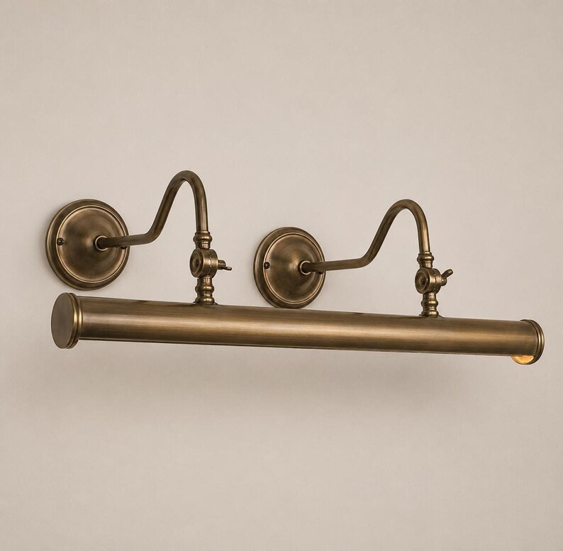 Mid Century Brass Picture Light Wall Sconce Lighting Vintage Style Wall Fixture Modern Italian Flush Mount Lamp