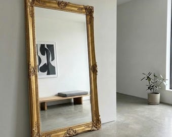 Large Gold Ornate Wooden Mirror - VOLONSKY "Frame"