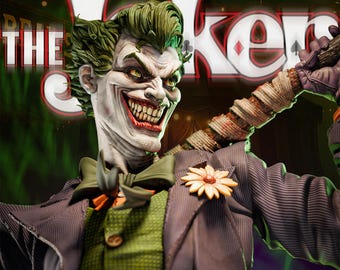 Joker Fanart STL Statue | Laughing Villain, Bat, Carnival Base (Digital Download)