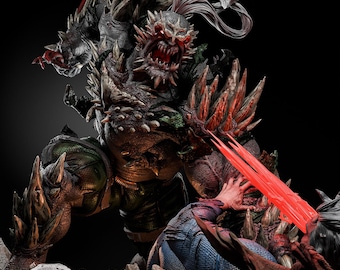 Doomsday Fanart STL Statue | 1/6 Scale | Battle Monster with Rock Base Diorama |