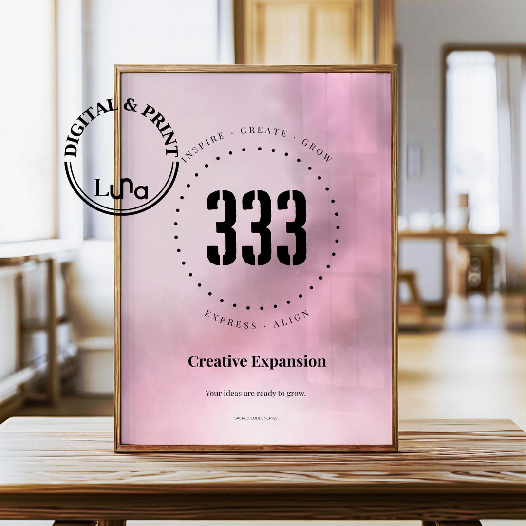 333 Angel Number: Creative Expansion Wall Art for Growth, Inspiration ...