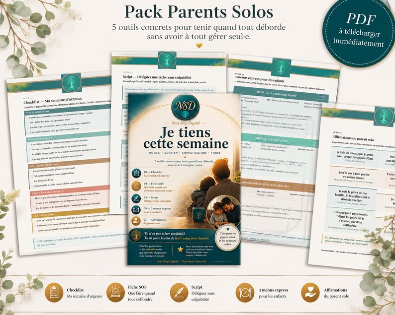 Printable Single Parent Pack | Daily Organization & Survival | Mental ...