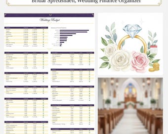 Wedding Budget Planner | Expense Tracker, Finance Organizer (Digital Download)