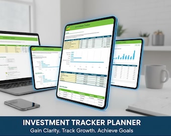 Investment Tracker Spreadsheet | Wealth Planner | Net Worth Dashboard (Finance Flow)