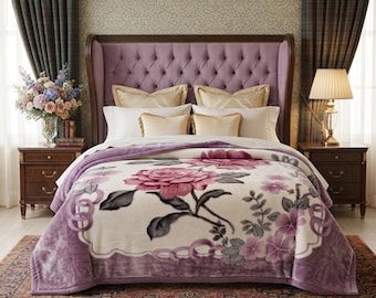 2PLY Reversible Heavy Weight Warm Blanket King Size Super Soft Luxury Bed Throws