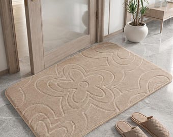 Washable Non Slip Door Mat: Memory Foam Kitchen Rugs, Small/Large Sizes