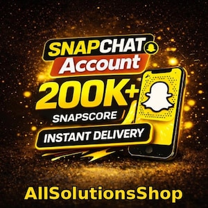 Snapchat Konto 200k+ Punktestand | | 24h Versand garantiert | Volle Unterstützung & sicher