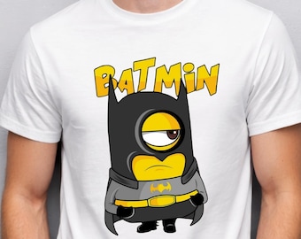 Camiseta Batmin, Camiseta parodia de Batmin, Camiseta gráfica de héroe exhausto, Ropa con humor de memes, Soy Batman, Camiseta irónica, Cosplay de Batman, Inspirado en Batman