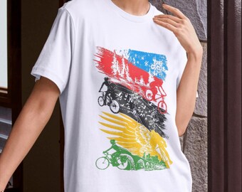 Regalo para amantes de la bicicleta, camiseta para papá ciclista, regalo para ciclistas, camiseta de ciclismo de montaña, camiseta "Amo la bicicleta", camiseta de ciclista, camiseta de bicicleta, camiseta para amantes de la bicicleta