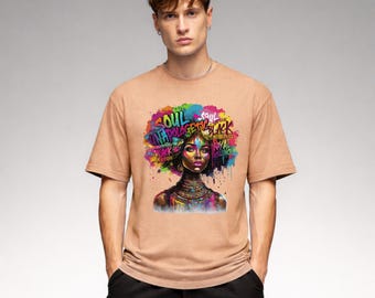 Camiseta Melanin Queen Pop, Camiseta gráfica Unapologetic Black Queen, Estampado Soul Royal Excellence, Camiseta unisex de algodón