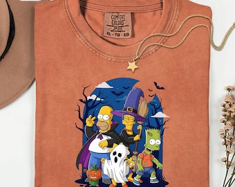 Cartoon Family Halloween Shirt, Spooky Treehouse Vampire Tee, 90s Nostalgia Costume Graphic, Horror Fan T Shirt, Retro Fall Gift