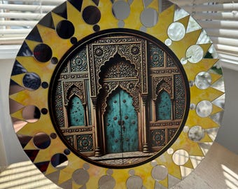 Handcrafted Mandala “Entering Tranquility” Mirror Wall Art | Unique Boho Home Decor | Meditation Space Decor | Handmade Gift | Made in Wales