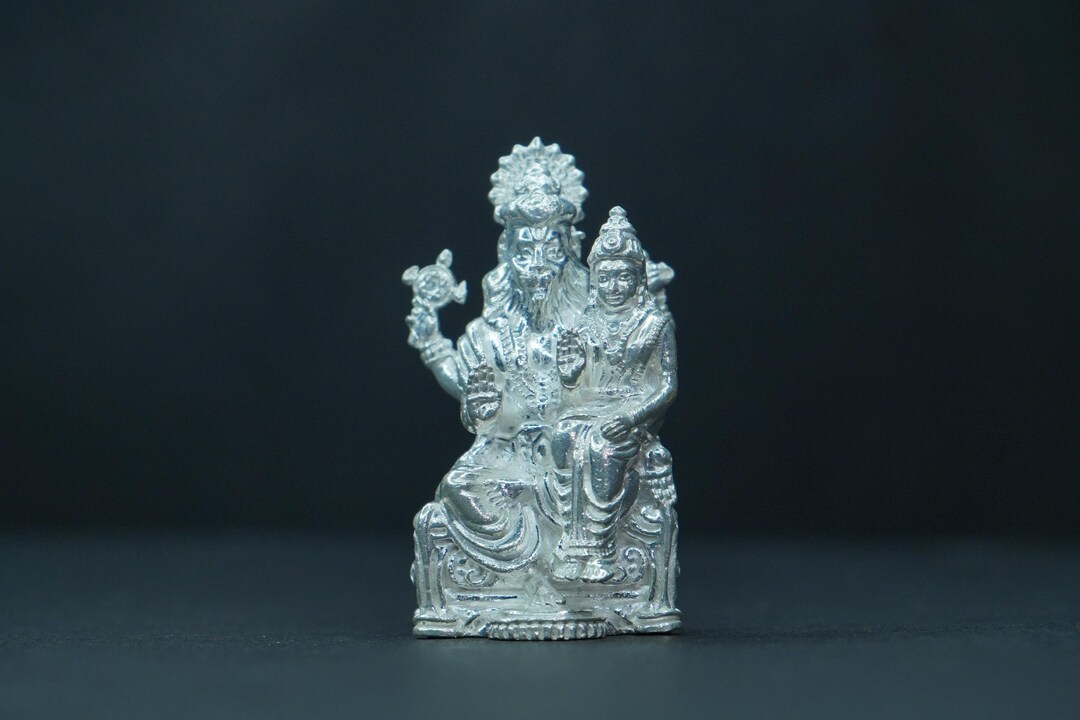 Pure Silver Laxmi Narasimha Swamy 87.42g - Etsy