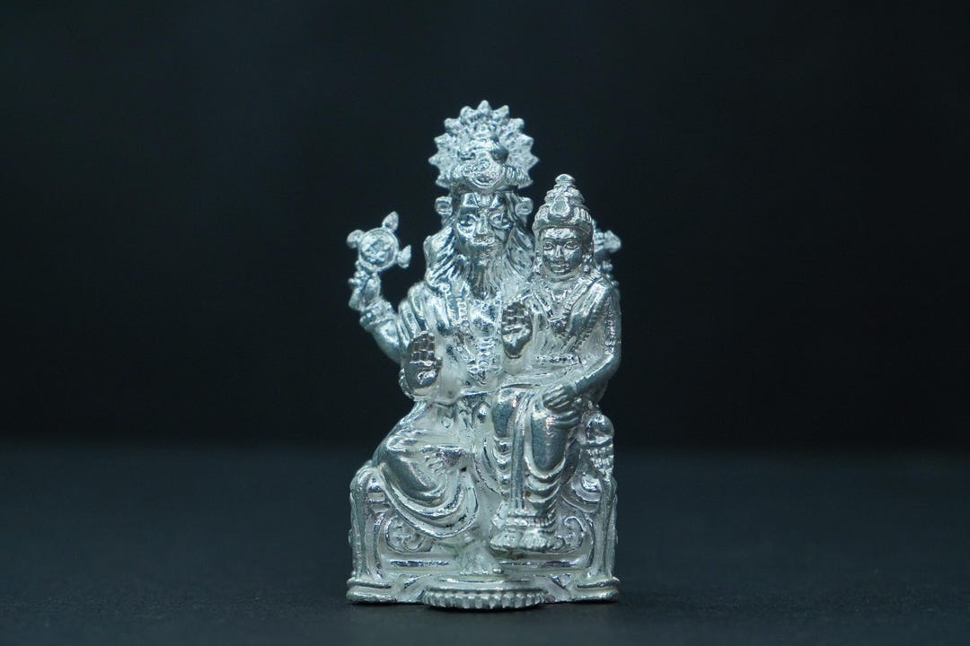 Pure Silver Laxmi Narasimha Swamy 118.07g - Etsy