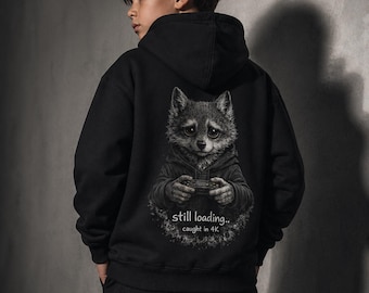 Sudadera con capucha Wolf Gamer para niños - Ropa urbana, sudadera con capucha estampada