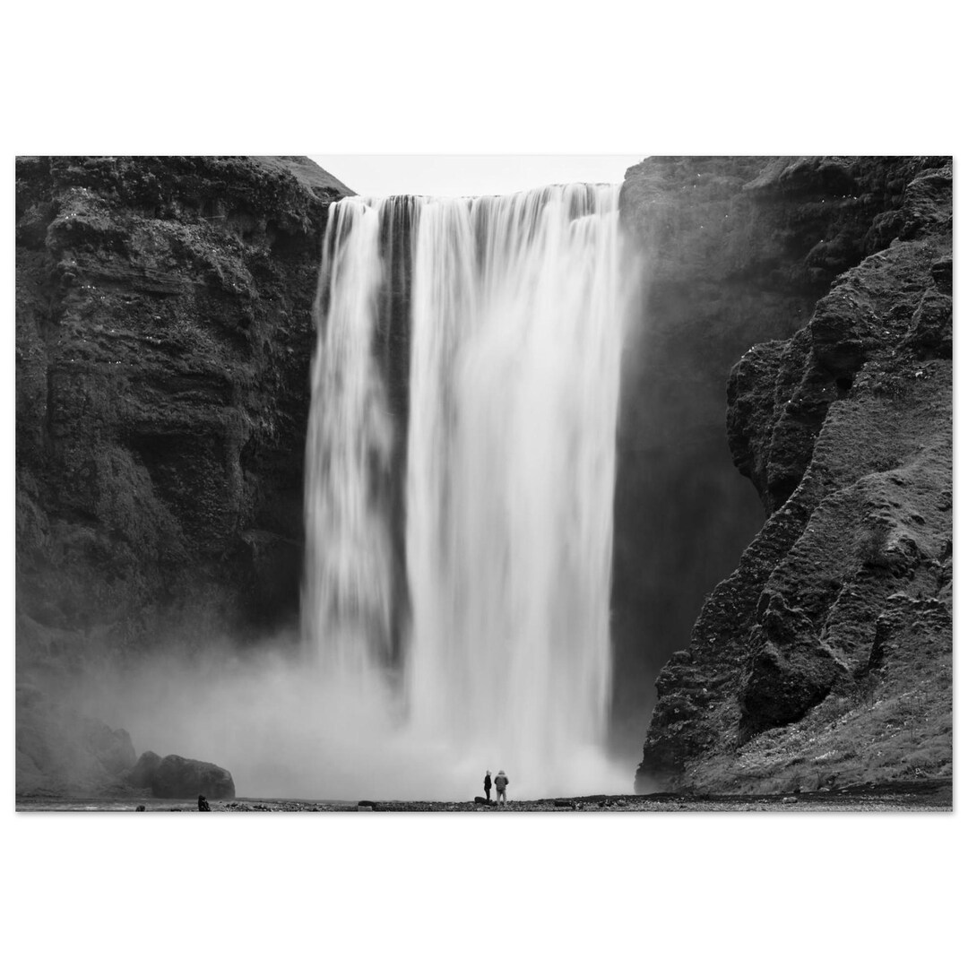 Skogafoss Waterfall Poster, Iceland Landscape Art Print - Etsy