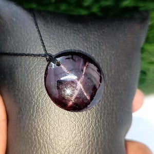 Natural Star Garnet Necklace, Authentic Star Garnet Pendant, Men's Star Garnet Necklace, Star Garnet Necklace, Birthday Gift, Gift For Her,