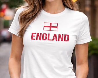 T-shirt ajusté Angleterre pour femmes Football blanc