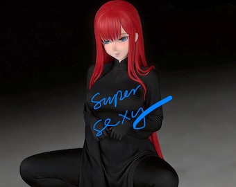 sexy anime girl stl, cute waifu figure, anime statue, 3d print model, resin printable figure, digital download, power inspired 801