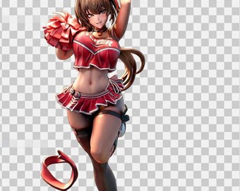 Elegant mature waifu figure, composed charm girl stl, refined anime model, 3d printable resin statue, Nikke inspired, 255