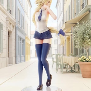 Holy saint waifu figure, divine protector girl stl, righteous light warrior model, 3d printable resin statue