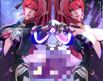 263|Seductive control waifu figure, calculated charm girl stl, stylish anime model, 3d printable resin statue, Yinlin inspired