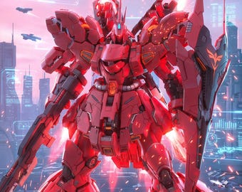 Sazabi V3 STL Figure | 1/100 and 1/60 Scale STL files included  | 3D Print File Model Download 3D printing Stl