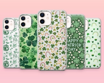St. Patricks day Phone Case lucky irish Cover for iPhone 17Pro, 16, 15, 14, 13, 12, Samsung S26, S25, S24, S23Fe, A16, A56, Pixel 10, 9Pro