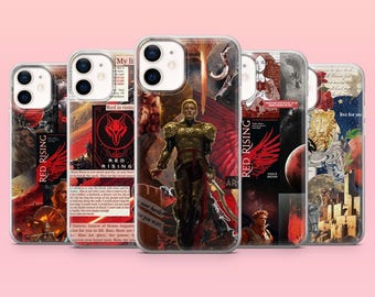 Red Rising Phone Case Sci Fi Book Cover for iPhone 17Pro, 16, 15, 14, 13, 12, Samsung S26, S25, S24, S23Fe, A16, A56, Pixel 10, 9Pro