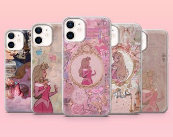 Princess Aurora Phone Case Sleeping Beauty Cover for iPhone 17Pro, 16, 15, 14, 13, 12, Samsung S26, S25 S24, S23Fe, A16, A56, Pixel 10, 9Pro
